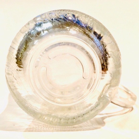 Clear Glass Lotus Flower Mug ARCOROC FRANCE Botany - Picture 8 of 12